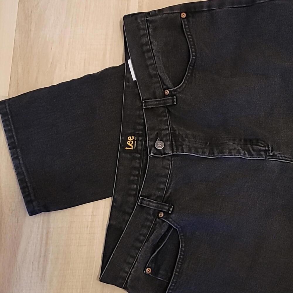 40x34 Lee Regular Fit Straight Leg Black Jeans - Picture 8 of 8
